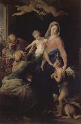 Pompeo Batoni Holy Family, St. Isa and white St. John the Baptist oil painting artist